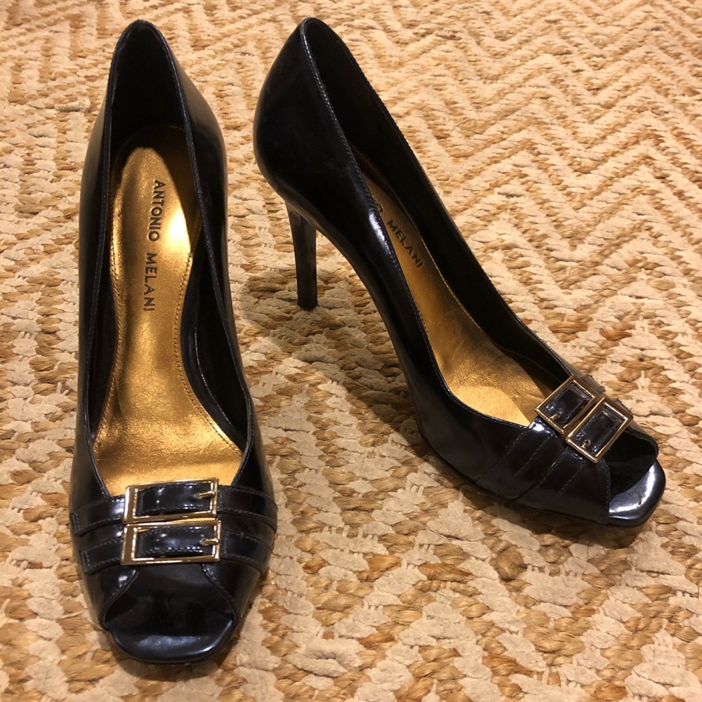 Antonio Melani- navy peep toed heels
